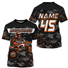 Load image into Gallery viewer, Personalized Camo Motocross Jersey UPF30+ UV Anti, Dirt Bike Racing Motorcycle Off-road Youth Riders| NMS451