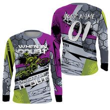 Load image into Gallery viewer, Custom Motocross Jersey UPF30+ Youth Men Women Dirt Bike Shirt Racing Long Sleeve Throttle It Out NMS1370