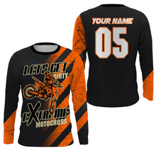 Load image into Gallery viewer, Let&#39;s Get Dirty personalized Motocross jersey UPF30+ Extreme dirt bike racing offroad long sleeves NMS1103