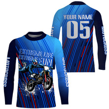 Load image into Gallery viewer, Extreme Life Extreme Fun Personalized Motocross Jersey Kid Adult Dirt Bike Long Sleeves Offroad NMS1110