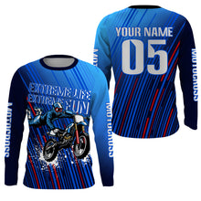 Load image into Gallery viewer, Extreme Life Extreme Fun Personalized Motocross Jersey Kid Adult Dirt Bike Long Sleeves Offroad NMS1110