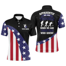 Load image into Gallery viewer, American Flag Bowling Shirt for Men Custom Bowling Jersey Funny Patriots Bowlers League Polo Shirt NBP150