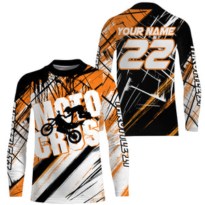 Personalized Motocross Jersey UPF30+ Throttle It Kid Adult Dirt Bike MX Racing Long Sleeves NMS1120