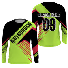 Load image into Gallery viewer, Personalized Motocross Jersey UPF30+ Dirt Bike Bikers Off-Road Adult&amp;Kid Riders MX Racing Shirt| NMS764