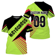 Load image into Gallery viewer, Personalized Motocross Jersey UPF30+ Dirt Bike Bikers Off-Road Adult&amp;Kid Riders MX Racing Shirt| NMS764