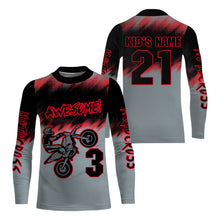 Load image into Gallery viewer, Kid custom motocross jersey Birthday Ddrt bike shirt UPF30+ youth boys girls MX racing motorcycle NMS956