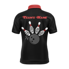 Load image into Gallery viewer, Custom Bowling Shirt for Men, Vintage Red&amp;Black Bowling Polo Jersey for Team Eat Sleep Bowl Repeat NBP164