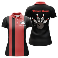 Load image into Gallery viewer, Custom Bowling Shirt for Women, Vintage Ladies Bowling Polo Jersey for Team Eat Sleep Bowl Repeat NBP164