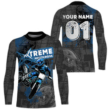 Load image into Gallery viewer, Personalized Xtreme Motocross Jersey UPF30+ Adult Youth Dirt Bike Racing Shirt Offroad Long Sleeve NMS1397