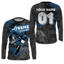 Load image into Gallery viewer, Personalized Xtreme Motocross Jersey UPF30+ Adult Youth Dirt Bike Racing Shirt Offroad Long Sleeve NMS1397