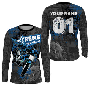 Personalized Xtreme Motocross Jersey UPF30+ Adult Youth Dirt Bike Racing Shirt Offroad Long Sleeve NMS1397