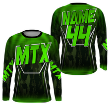 Load image into Gallery viewer, Personalized MTX Jersey UPF30+, Motorcycle Dirt Bike Motocross Racing Off-Road Riders Racewear| NMS430