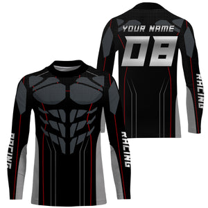 Cool Muscle Racing Jersey kid adult personalized UPF30+ Motocross dirt bike long sleeves biker NMS1100