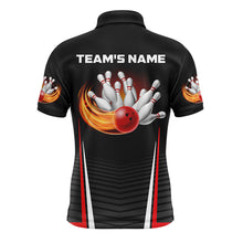 Load image into Gallery viewer, Personalized Flame Bowling Shirt for Men, Custom Team&#39;s Name Bowling Lovers Vintage Bowler Jersey NBP125