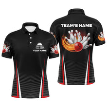 Load image into Gallery viewer, Personalized Flame Bowling Shirt for Men, Custom Team&#39;s Name Bowling Lovers Vintage Bowler Jersey NBP125