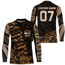 Load image into Gallery viewer, Brown Camo Custom Motocross Jersey UPF30+ No Guts No Glory Dirt Bike Shirt MX Racing Adult&amp;Kid NMS1446