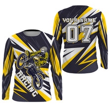 Load image into Gallery viewer, Personalized Racing Jersey Yellow UPF30+ Youth Men Women Dirt Bike Shirt Supercross Motocross NMS1465