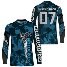 Load image into Gallery viewer, Personalized Motocross Jersey UPF30+ Camouflage Extreme Dirt Bike Racing Off-Road Long Sleeves NMS1423