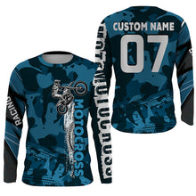 Load image into Gallery viewer, Personalized Motocross Jersey UPF30+ Camouflage Extreme Dirt Bike Racing Off-Road Long Sleeves NMS1423