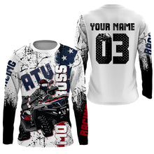 Load image into Gallery viewer, Custom ATV Motocross Jersey Youth Men UPF30+ Quad Bike Shirt American Flag Off-road Long Sleeve NMS1429