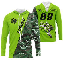 Load image into Gallery viewer, Personalized Enduro Jersey UPF30+ Extreme Off-road Dirt Bike Racing Adult&amp;Kid Green Hard Enduro Shirt| NMS702