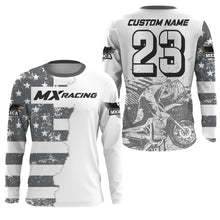 Load image into Gallery viewer, Personalized Patriotic MX Racing Jersey UPF30+ US Motocross Riding American Off-Road Adult&amp;Kid Jersey| NMS742