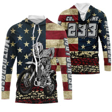 Load image into Gallery viewer, American Flag custom skull Motocross jersey UV Patriotic dirt bike racing motorcycle racewear| NMS920