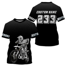 Load image into Gallery viewer, Black custom skull motocross jersey UV protective dirt bike racing off-road motorcycle racewear| NMS923