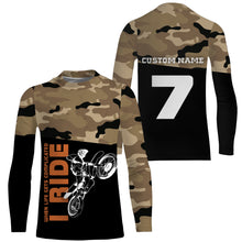 Load image into Gallery viewer, Camo Riding Jersey Personalized Life Complicated I Ride, Motorcycle Shirt Off-Road Motocross Racing| NMS583