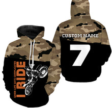 Load image into Gallery viewer, Camo Riding Jersey Personalized Life Complicated I Ride, Motorcycle Shirt Off-Road Motocross Racing| NMS583