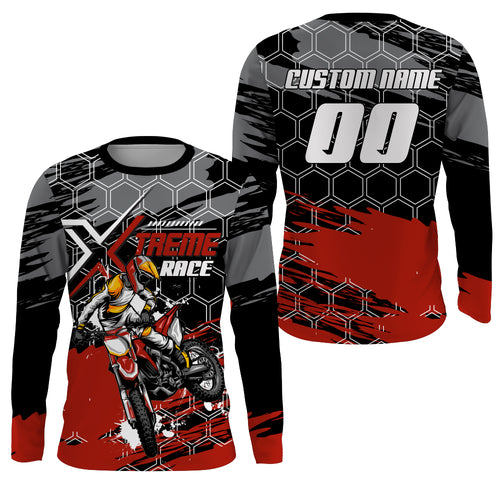 Personalized Xtreme Motocross Jersey Youth Men UPF30+ Dirt Bike Shirt MX Racing Off-road Riding NMS1412