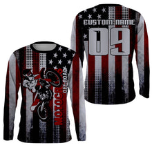 Load image into Gallery viewer, Custom Motocross Jersey UPF30+ Patriotic Dirt Bike Shirt Off-road MX Racing Adult &amp; Youth NMS1326