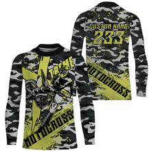 Load image into Gallery viewer, Personalized Motocross Jersey Camouflage UPF30+ Adult Youth Extreme Dirt Bike Racing Shirt Offroad NMS1396