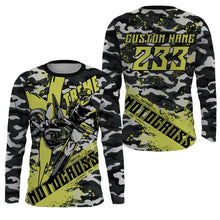 Load image into Gallery viewer, Personalized Motocross Jersey Camouflage UPF30+ Adult Youth Extreme Dirt Bike Racing Shirt Offroad NMS1396