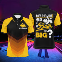 Load image into Gallery viewer, Funny Polo Bowling Shirt for Men, Custom Name Bowling Jersey Short Sleeve, Gift for Bowlers NBP140