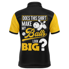 Load image into Gallery viewer, Funny Polo Bowling Shirt for Men, Custom Name Bowling Jersey Short Sleeve, Gift for Bowlers NBP140