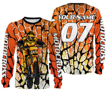 Load image into Gallery viewer, Personalized Motocross Racing Jersey Adult Youth Long Sleeves, Dirt Bike Off-road Riders Racewear| NMS328