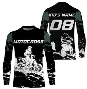 Motocross Personalized Jersey Kid Adult Long Sleeves, Dirt Bike Racing Off-road Riders Racewear| NMS330