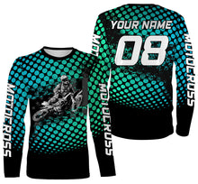 Load image into Gallery viewer, Cool Motocross Personalized Jersey Adult Kid Long Sleeves, Dirt Bike Motorcycle Riders Racewear| NMS331