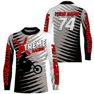 Custom Number Motocross Jersey UPF30+ Dirt Bike Shirt Youth Men MX Racing Offroad Motorcycle Biker NMS1406
