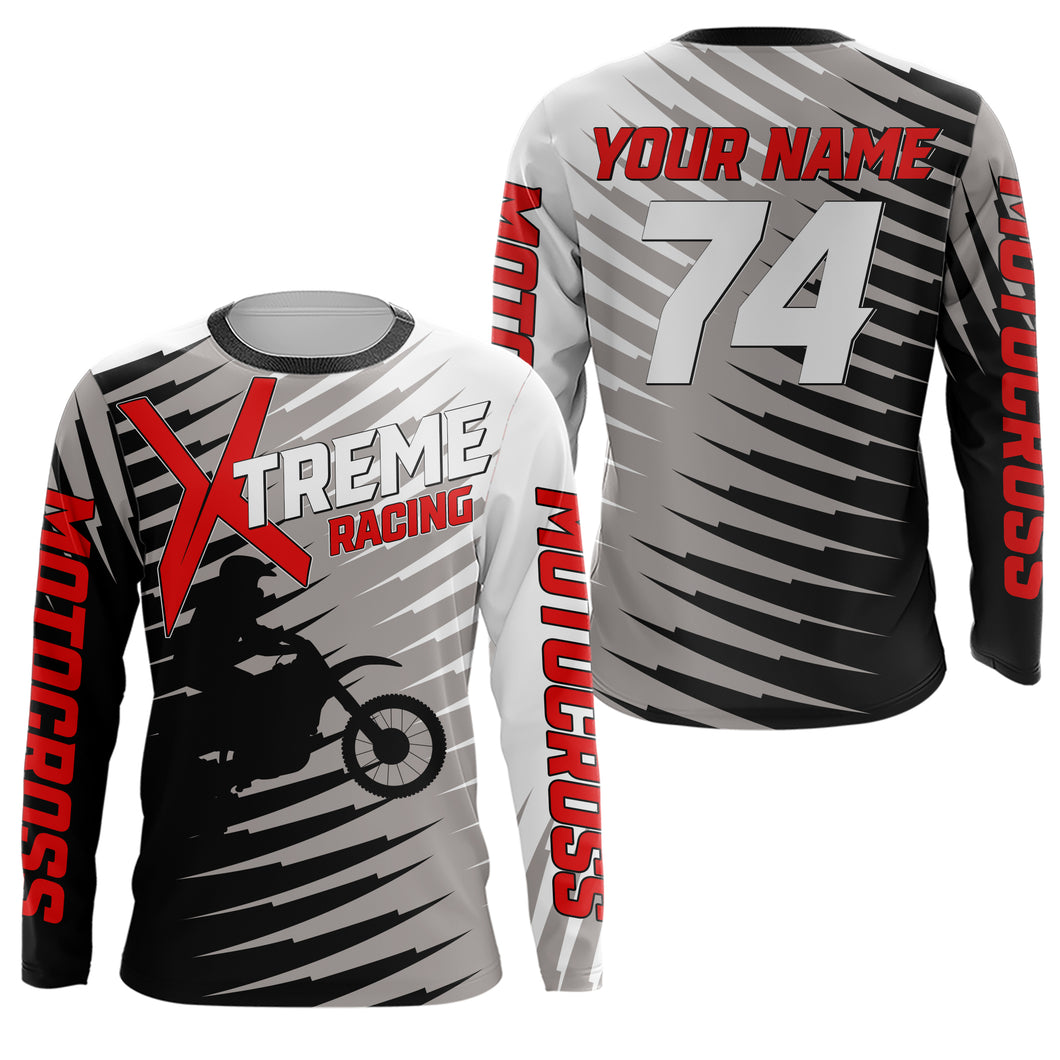 Custom Number Motocross Jersey UPF30+ Dirt Bike Shirt Youth Men MX Racing Offroad Motorcycle Biker NMS1406