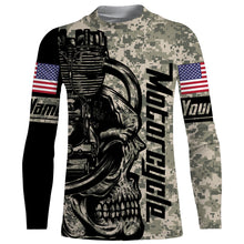 Load image into Gallery viewer, Love Motorcycle Camo Skull Biker Hoodie Jersey Personalized Off-road Racing Shirt Rider Reacwear| NMS469