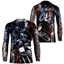 Load image into Gallery viewer, Patriotic MX Jersey Personalized UPF30+ Motocross Racing American Biker Motorcycle US Adult&amp;Kid Jersey| NMS717