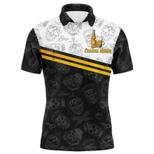 Load image into Gallery viewer, Funny Bowling Shirt for Men Easily Distracted By Bowling and Beer Custom Bowling Polo Jersey NBP112