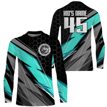 Load image into Gallery viewer, Turquoise Custom Motocross Jersey UPF30+ Dirt Bike Extreme MX Racing Jersey Adult&amp;Kid Off-Road NMS1442