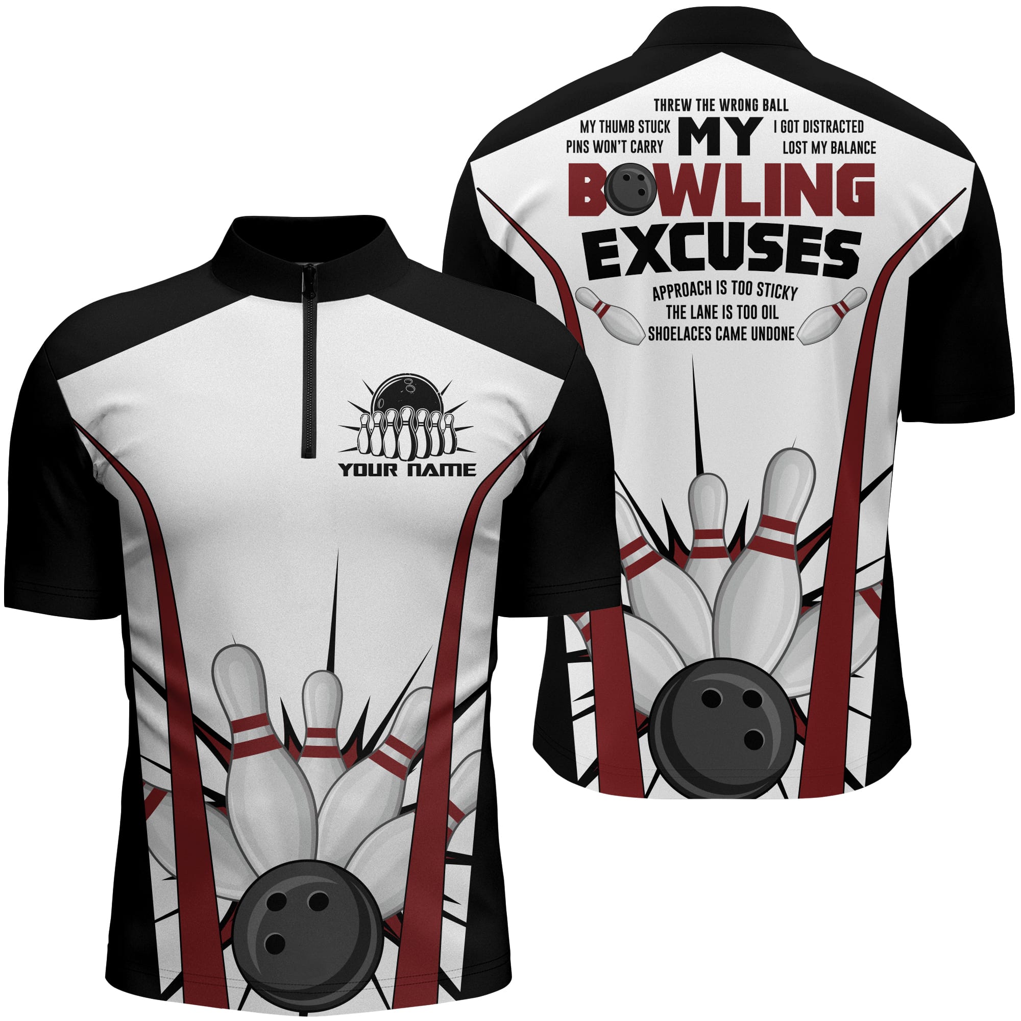 Custom Bowling Jerseys - Browse Our Men's Zipper Jerseys