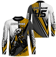 Load image into Gallery viewer, Personalized Motocross Jersey UPF 30+, Dirt Bike Motorcycle Off-Road Racing Long Sleeves - Yellow| NMS269