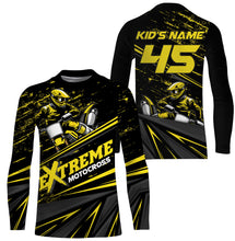 Load image into Gallery viewer, Extreme Motocross Personalized Jersey UV Protect, UPF 30+ Dirt Bike Youth Long Sleeves MX Racewear| NMS370