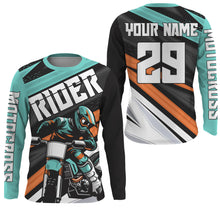 Load image into Gallery viewer, Personalized Rider Jersey UV Protect, UPF 30+ Dirt Bike Racing Long Sleeves Motocross Racewear| NMS373