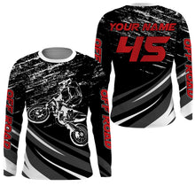 Load image into Gallery viewer, Personalized Off Road Jersey UV Protect, UPF 30+ Dirt Bike Racing Long Sleeves Motocross Racewear| NMS374